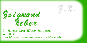 zsigmond neber business card
