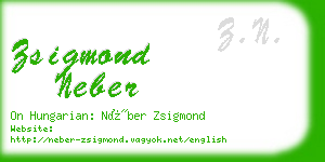 zsigmond neber business card